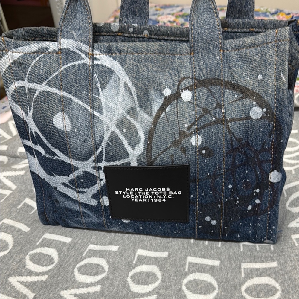 Marc Jacobs Graphic Blue Denim Tote